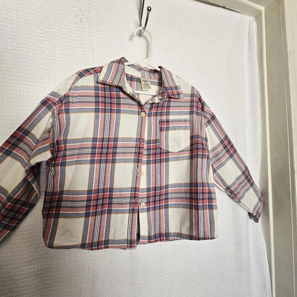 OshKosh B'gosh kid's Pink‎ and Cream Long Sleeve Tee Set 2 Pices
